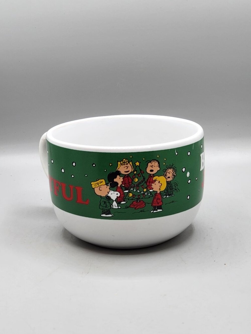 Peanuts Be Joyful 22 oz Christmas Mug Snoopy Charlie Brown Holiday Collectable - Picture 3 of 11